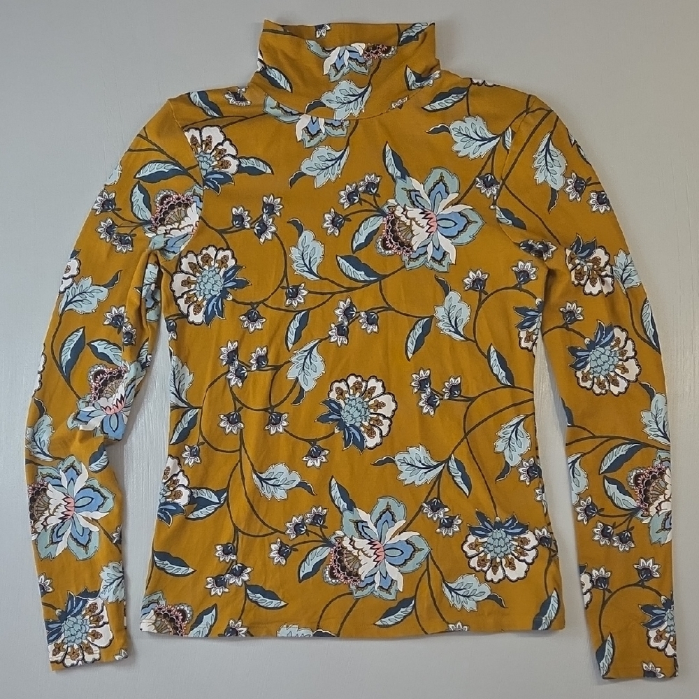 Maeve by Anthropologie Floral Mock Turtleneck